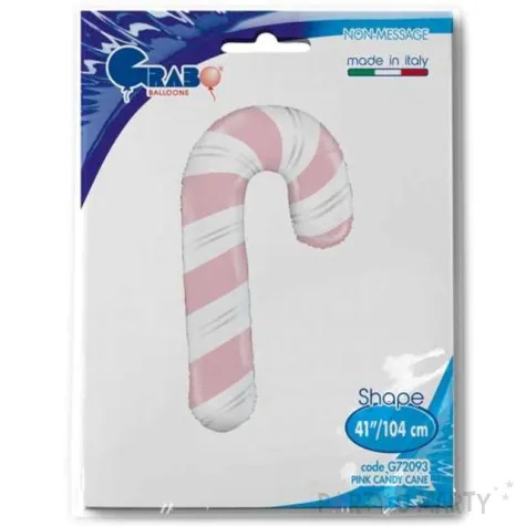 balon foliowy laska cukrowa bialo rozowy grabo 41 shp