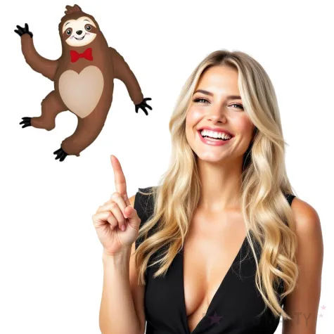 balon foliowy leniwiec wesoly brazowy flexmetal 24 shp