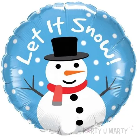 balon foliowy let it snow balwanek qualatex 18 rnd