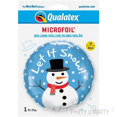 balon foliowy let it snow balwanek qualatex 18 rnd