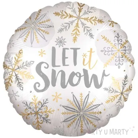 balon foliowy let it snow satynowy amscan 17 rnd