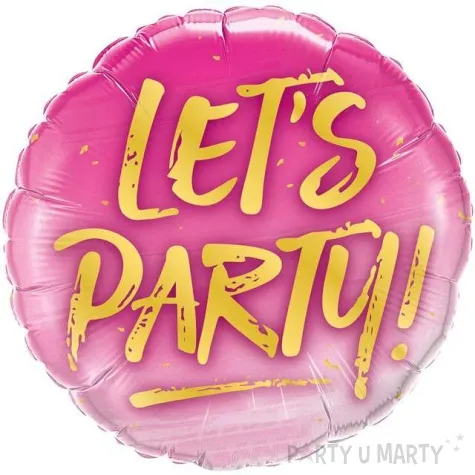 balon foliowy lets party qualatex 18 rnd