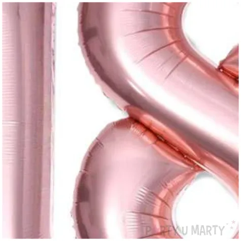 balon foliowy liczba 18 rozowe zloto dekoracjepolska 39 dgt