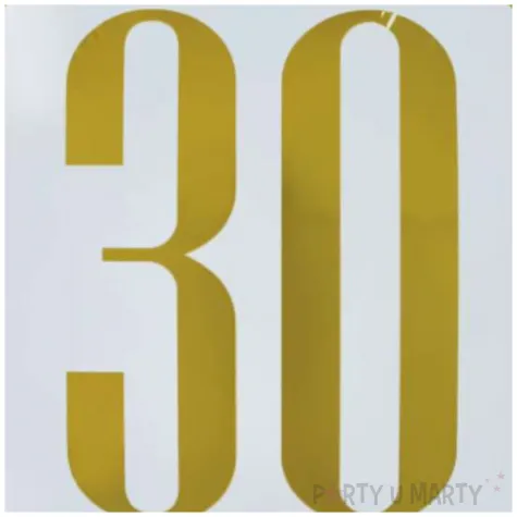 balon foliowy liczba 30 bialy godan 18 rnd