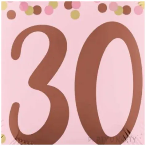 balon foliowy liczba 30 dekoracja na 30 urodziny rozowy amscan 18 rnd