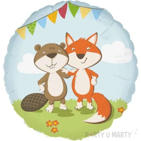 balon foliowy lis i bobr amscan 17 rnd