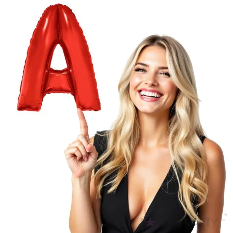 balon foliowy litera a czerwony funny fashion 40 ltr