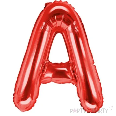 balon foliowy litera a czerwony partydeco 14 ltr