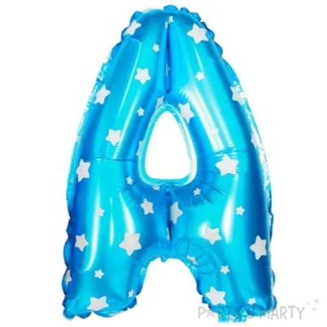 balon foliowy litera a gwiazdki niebieski oem 16 ltr