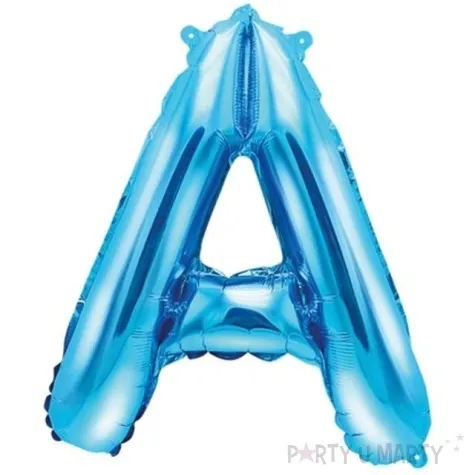balon foliowy litera a niebieski partydeco 14 ltr
