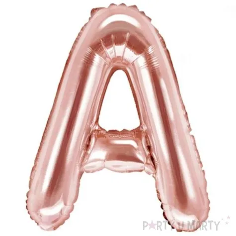 balon foliowy litera a rozowe zloto partydeco 14 ltr