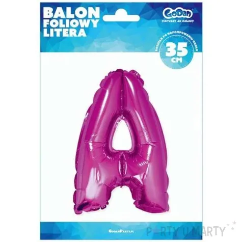 balon foliowy litera a rozowy godan 14 ltr
