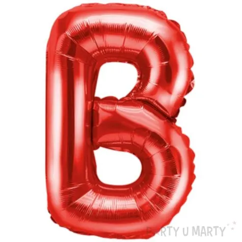 balon foliowy litera b czerwony partydeco 14 ltr