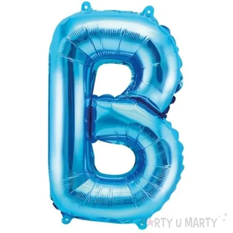 balon foliowy litera b niebieski partydeco 14 ltr