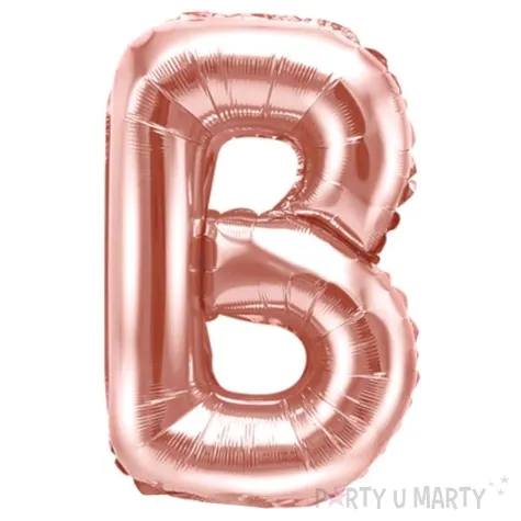 balon foliowy litera b rozowe zloto partydeco 14 ltr