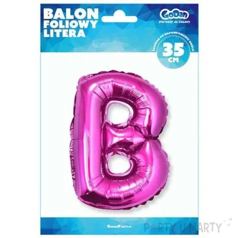 balon foliowy litera b rozowy godan 14 ltr