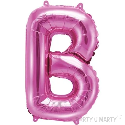 balon foliowy litera b rozowy partydeco 14 ltr