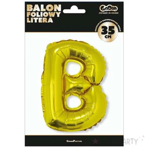 balon foliowy litera b zloty godan 14 ltr