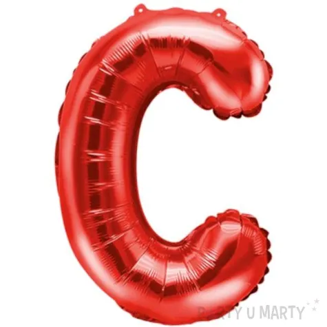 balon foliowy litera c czerwony partydeco 14 ltr