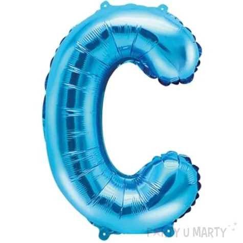 balon foliowy litera c niebieski partydeco 14 ltr
