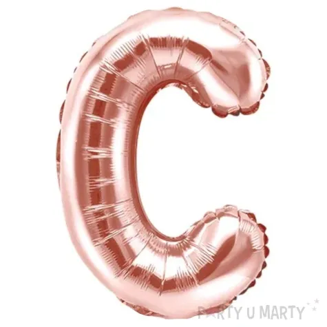 balon foliowy litera c rozowe zloto partydeco 14 ltr