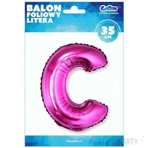 balon foliowy litera c rozowy godan 14 ltr
