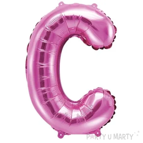 balon foliowy litera c rozowy partydeco 14 ltr
