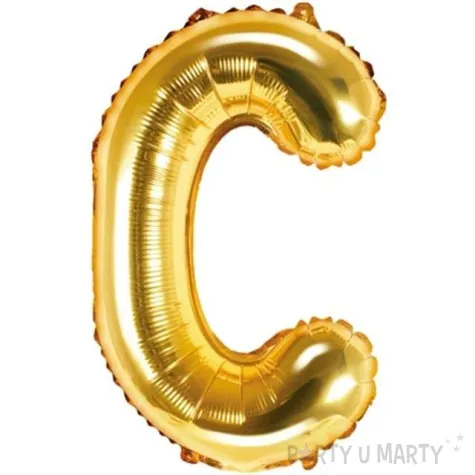 balon foliowy litera c zloty partydeco 14 ltr