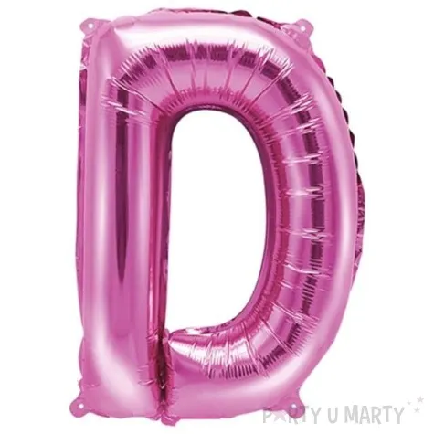 balon foliowy litera d rozowy partydeco 14 ltr