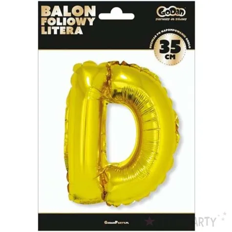 balon foliowy litera d zloty godan 14 ltr