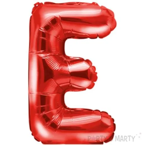 balon foliowy litera e czerwony partydeco 14 ltr