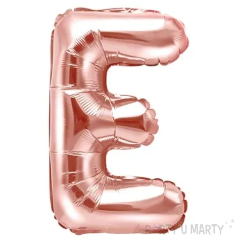 balon foliowy litera e rozowe zloto partydeco 14 ltr
