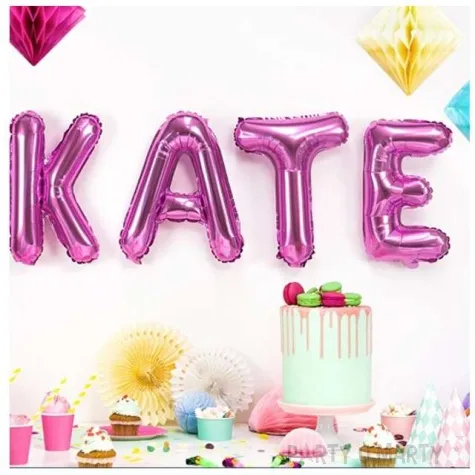 balon foliowy litera e rozowy partydeco 14 ltr