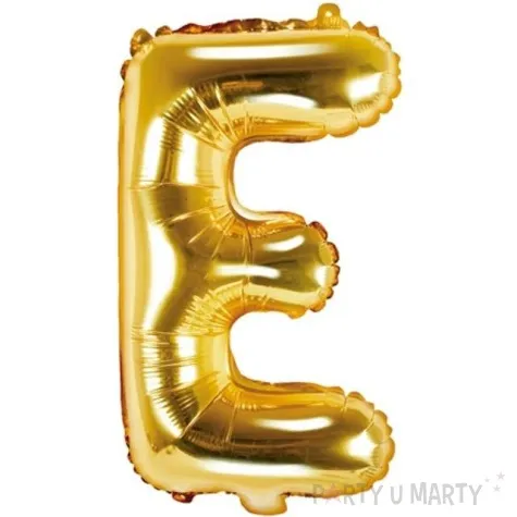 balon foliowy litera e zloty partydeco 14 ltr