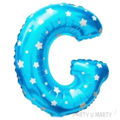 balon foliowy litera g gwiazdki blekitny oem 16 ltr