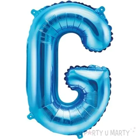 balon foliowy litera g niebieski partydeco 14 ltr
