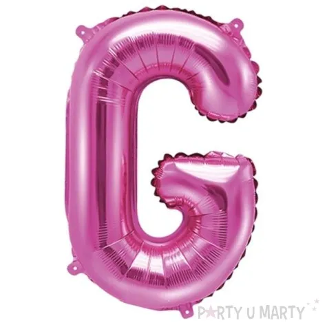 balon foliowy litera g rozowy partydeco 14 ltr
