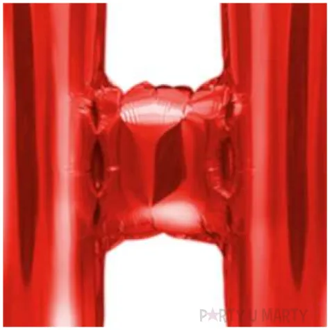 balon foliowy litera h czerwony partydeco 14 ltr