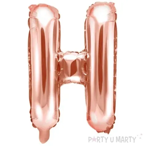 balon foliowy litera h rozowe zloto partydeco 14 ltr