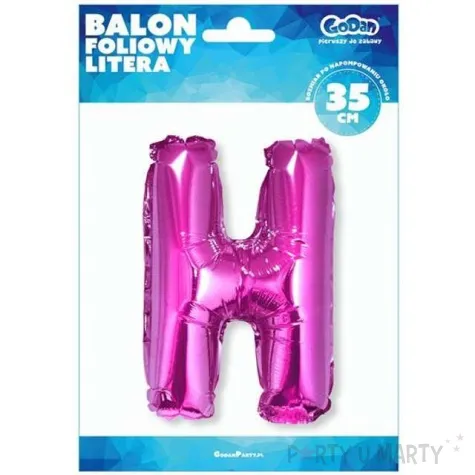 balon foliowy litera h rozowy godan 14 ltr