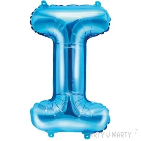 balon foliowy litera i niebieski partydeco 14 ltr