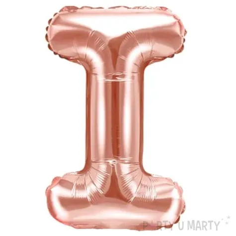 balon foliowy litera i rozowe zloto partydeco 14 ltr