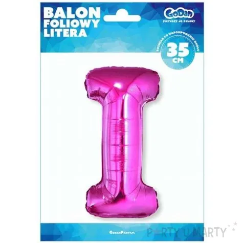 balon foliowy litera i rozowy godan 14 ltr