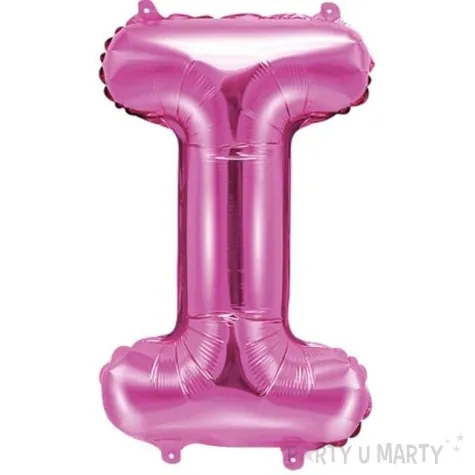 balon foliowy litera i rozowy partydeco 14 ltr