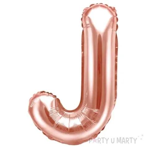 balon foliowy litera j rozowe zloto partydeco 14 ltr