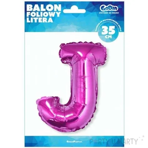 balon foliowy litera j rozowy godan 14 ltr