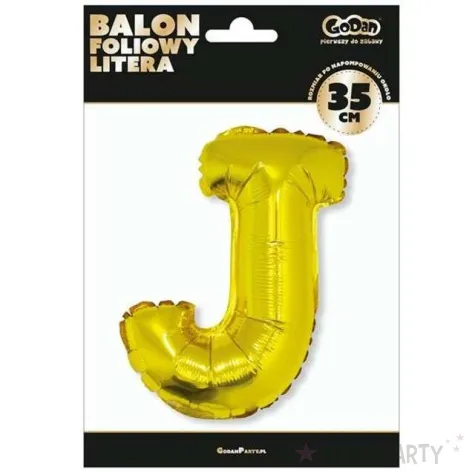 balon foliowy litera j zloty godan 14 ltr