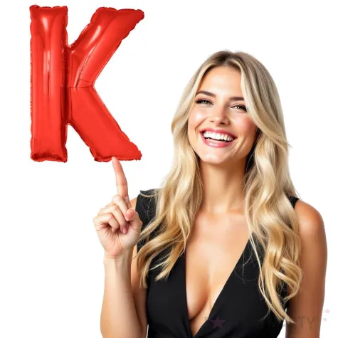 balon foliowy litera k czerwony funny fashion 40 ltr