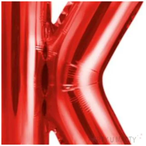 balon foliowy litera k czerwony partydeco 14 ltr