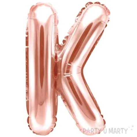 balon foliowy litera k rozowe zloto partydeco 14 ltr